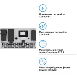 Сонячний інвертор Deye SUN-125K-PCS01HP3, 125кВт (SUN-125K-PCS01HP3)