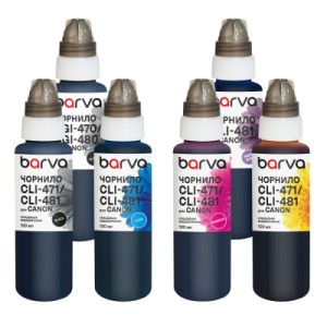 Чернила Barva Canon PGI-480PGBK pigm + CLI-481BK/C/M/Y/PB 6x100 мл special (CPGI480-100-2MP)