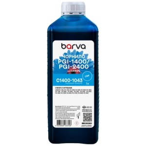 Чорнило Barva Canon PGI-1400/PGI-2400 1 л, special pigment, cyan (C1400-1043)