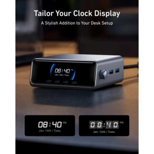 Зарядное устройство Anker 4xUSB-C PD250W + 2xUSB GaNPrime black (A2345341)