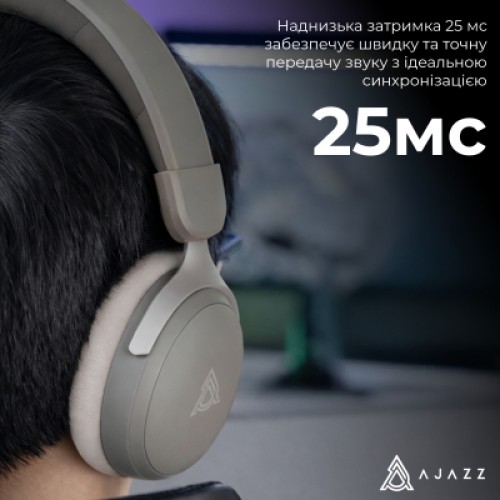 Наушники Ajazz AHM08 MAX 3-Mode Grey (AHM08-MAX-GW)