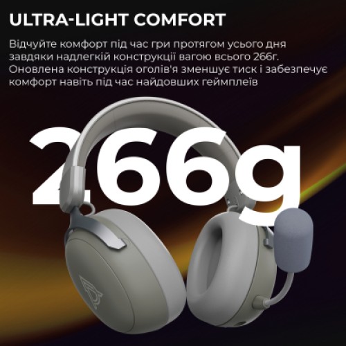 Наушники Ajazz AHM08 MAX 3-Mode Grey (AHM08-MAX-GW)