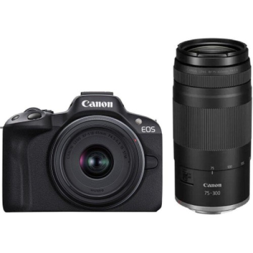 Цифровой фотоаппарат Canon EOS R50 + RF-S 18-45 IS STM + RF 75-300 Black (5811C150BA) Цифровой фотоаппарат Canon EOS R50 + RF-S 18-45 IS STM + RF 75-300 Black (5811C150BA)