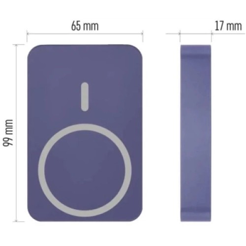 Батарея универсальная EMOS 10000mAh WI1046, 20W, Wireless, blue (B0551BL)