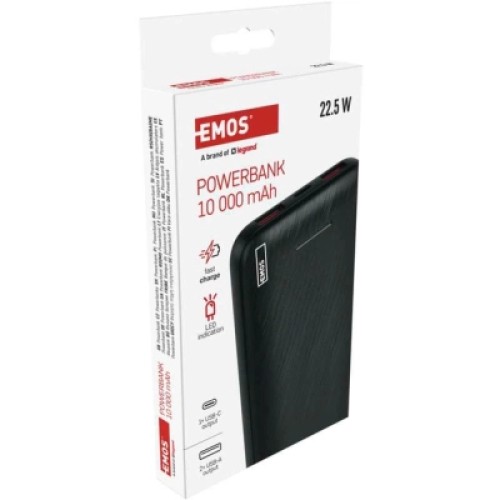 Батарея универсальная EMOS 10000mAh AlphaQ3, 22.5W, black (B0571B)