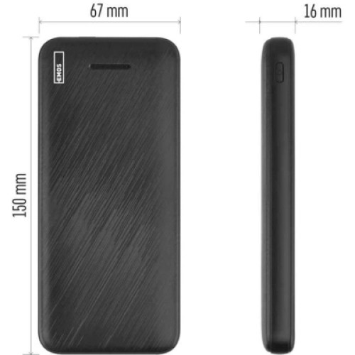 Батарея универсальная EMOS 10000mAh AlphaQ3, 22.5W, black (B0571B)