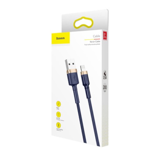 Дата кабель USB 2.0 AM to Lightning 2.0m 1.5A Cafule gold+blue Baseus (CALKLF-CV3) Дата кабель USB 2.0 AM to Lightning 2.0m 1.5A Cafule gold+blue Baseus (CALKLF-CV3)