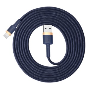 Дата кабель USB 2.0 AM to Lightning 2.0m 1.5A Cafule gold+blue Baseus (CALKLF-CV3)