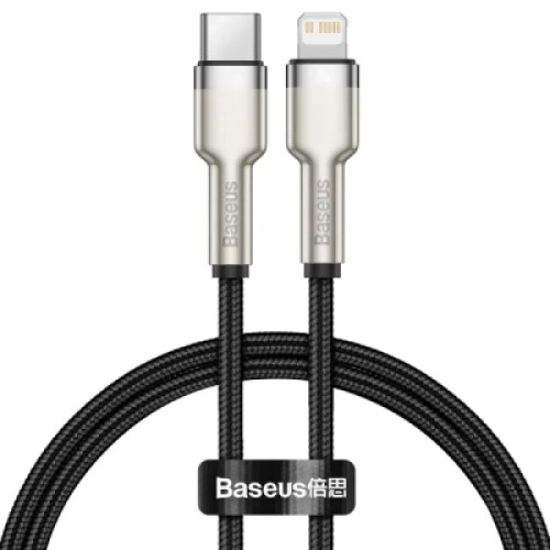 Дата кабель USB-C to Lightning 0.25m 20W Cafule Series Meta black Baseus (CATLJK-01)