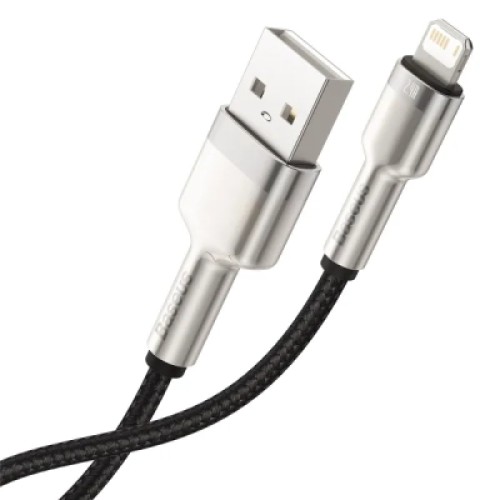 Дата кабель USB 2.0 AM to Lightning 0.25m 2.4A Cafule Series Meta black Baseus (CALJK-01)