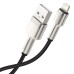 Дата кабель USB 2.0 AM to Lightning 0.25m 2.4A Cafule Series Meta black Baseus (CALJK-01)