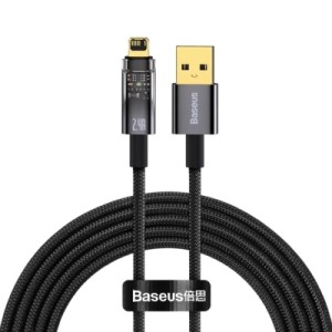 Дата кабель USB 2.0 AM to Lightning 1.0m 2.4A Explorer Series black Baseus (CATS000401)