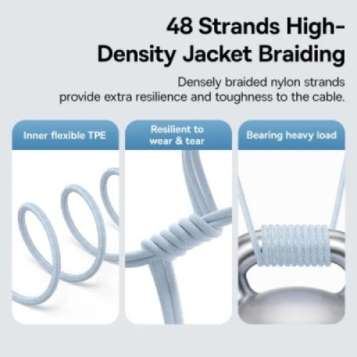 Дата кабель USB-C to Lightning 1.0m 20W Gem Fast-Charging blue Baseus (P10373001311-00) Дата кабель USB-C to Lightning 1.0m 20W Gem Fast-Charging blue Baseus (P10373001311-00)