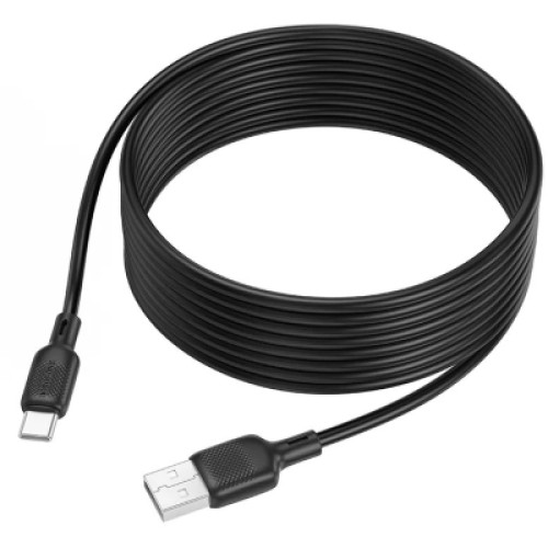 Дата кабель USB 2.0 AM to USB-C 3.0m silicone BX113 black BOROFONE (6941991115554)