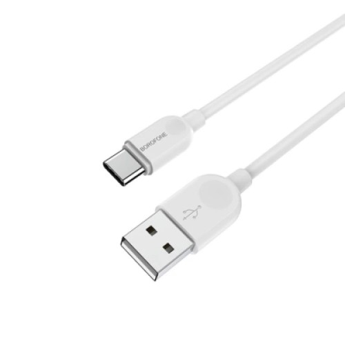 Дата кабель USB 2.0 AM to USB-C 3.0m 2.4A BX14 white BOROFONE (6957531090397)