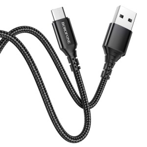 Дата кабель USB 2.0 AM to Micro 5P 1.0m 2.4A BX54 black BOROFONE (6931474745811)