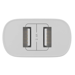 Зарядний пристрій Globex 2xUSB 12W FastPower white (12WAC)