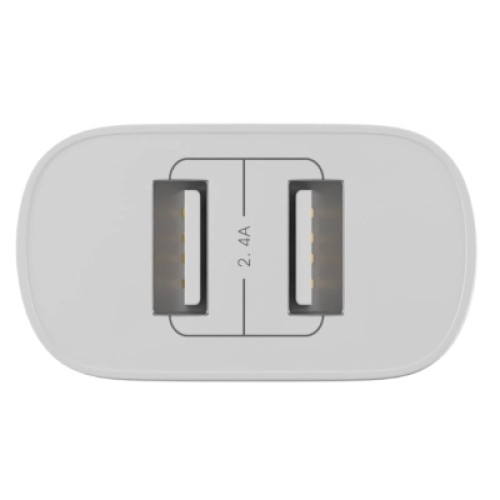 Зарядное устройство Globex 2xUSB 12W FastPower white (12WAC)