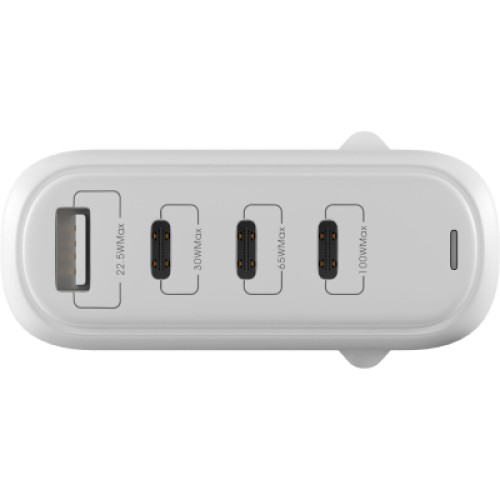 Зарядное устройство Globex GaN 1xUSB + 3xUSB-C 120W FastPower white (GaN120WA3C)