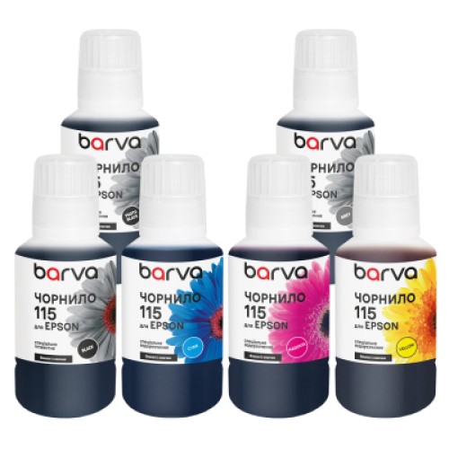 Чернила Barva Epson 115 6x140 мл, secial OneKey, PB/C/M/Y/GY+pigmented BK (E115-140-MP) Чернила Barva Epson 115 6x140 мл, secial OneKey, PB/C/M/Y/GY+pigmented BK (E115-140-MP)
