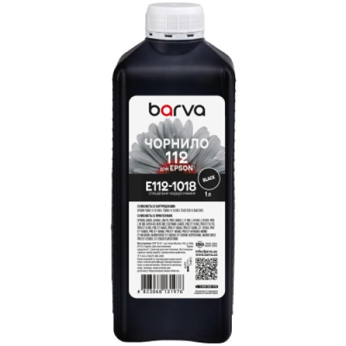 Чернила Barva Epson 112 1 л, special, black (E112-1018)