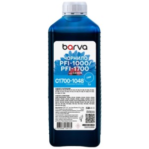 Чернила Barva Canon PFI-1000/PFI-1700 1 л, special, pigmented cyan (C1700-1048)