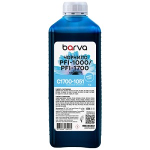 Чернила Barva Canon PFI-1000/PFI-1700 1 л, special, pigmented photo cyan (C1700-1051)