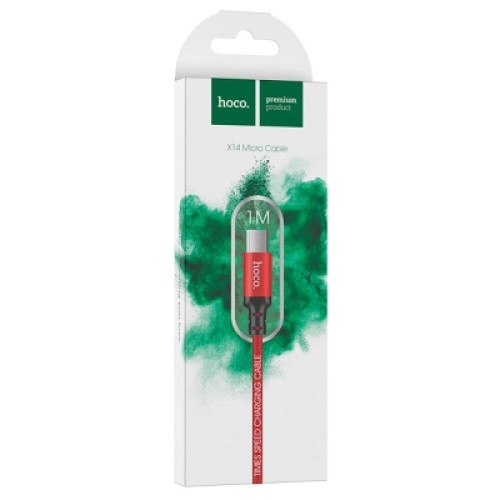 Дата кабель USB 2.0 AM to Micro 5P 1.0m X14 red HOCO (6957531062851) Дата кабель USB 2.0 AM to Micro 5P 1.0m X14 red HOCO (6957531062851)