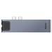 Концентратор Baseus USB-C Thunderbolt 7-in-1 2xUSB 3.0 + 1xUSB-C PD + HDMI 4K60Hz + SD/TF + 1xRJ45 1000Mbps gray (CAHUB-L0G) Концентратор Baseus USB-C Thunderbolt 7-in-1 2xUSB 3.0 + 1xUSB-C PD + HDMI 4K60Hz + SD/TF + 1xRJ45 1000Mbps gray (CAHUB-L0G)