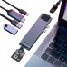 Концентратор Baseus USB-C Thunderbolt 7-in-1 2xUSB 3.0 + 1xUSB-C PD + HDMI 4K60Hz + SD/TF + 1xRJ45 1000Mbps gray (CAHUB-L0G) Концентратор Baseus USB-C Thunderbolt 7-in-1 2xUSB 3.0 + 1xUSB-C PD + HDMI 4K60Hz + SD/TF + 1xRJ45 1000Mbps gray (CAHUB-L0G)