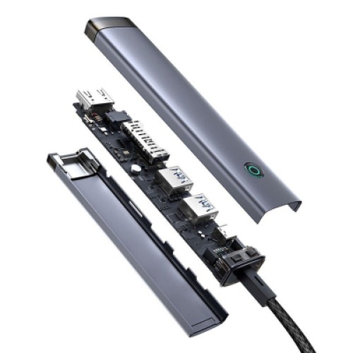 Концентратор Baseus USB-C 7-Port HDMI 4K60Hz + 2xUSB 3.0 + PD + SD/TF 3.0 + 3.5mm gray (B00052803811-02) Концентратор Baseus USB-C 7-Port HDMI 4K60Hz + 2xUSB 3.0 + PD + SD/TF 3.0 + 3.5mm gray (B00052803811-02)