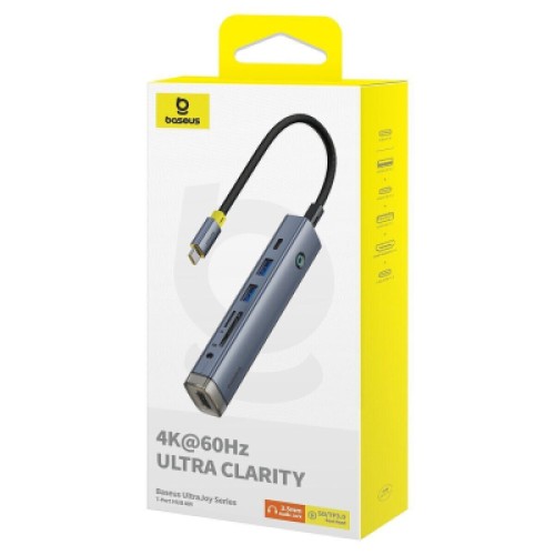 Концентратор Baseus USB-C 7-Port HDMI 4K60Hz + 2xUSB 3.0 + PD + SD/TF 3.0 + 3.5mm gray (B00052803811-02) Концентратор Baseus USB-C 7-Port HDMI 4K60Hz + 2xUSB 3.0 + PD + SD/TF 3.0 + 3.5mm gray (B00052803811-02)