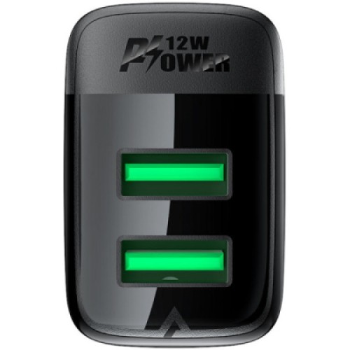 Зарядное устройство Acefast 2xUSB 12W A86 black (6974316283270)