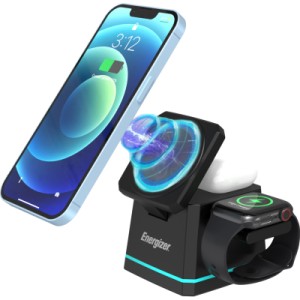 Зарядний пристрій Energizer 15W 3-in-1 magnetic wireless black (WCP307)