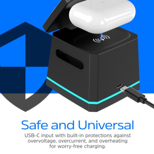 Зарядное устройство Energizer 15W 3-in-1 magnetic wireless black (WCP307)