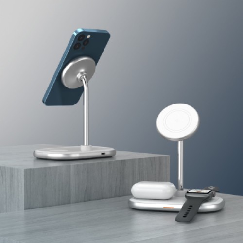 Зарядное устройство Energizer 15W 3-in-1 magnetic wireless white (WCP303)