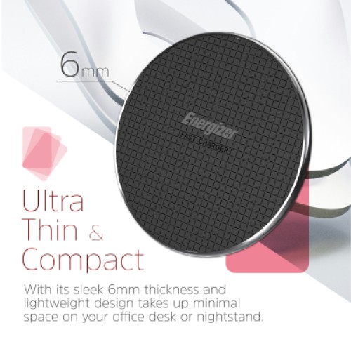 Зарядное устройство Energizer Qi 15W wireless WCP107 black (WCP107)