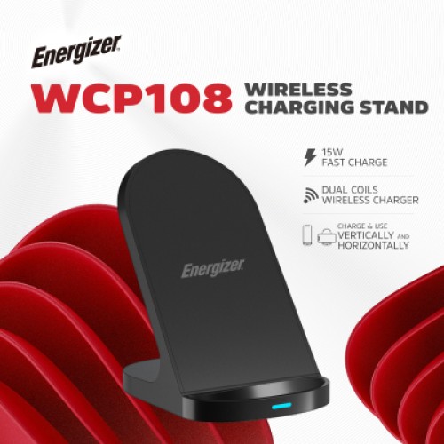 Зарядное устройство Energizer Qi 15W wireless WCP108 black (WCP108) Зарядное устройство Energizer Qi 15W wireless WCP108 black (WCP108)