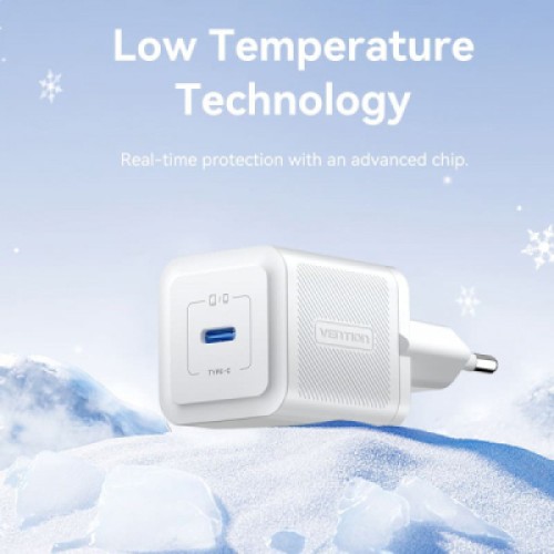 Зарядное устройство Vention 1xUSB-C PD20W white (FEPW0-EU)
