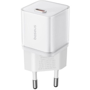 Зарядний пристрій Baseus 1xUSB-C 30W GaN5S white (P10162504213-00)