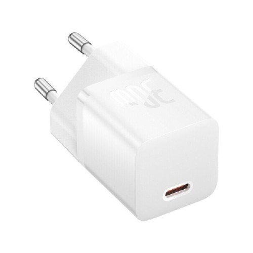 Зарядное устройство Baseus 1xUSB-C 30W GaN5 white (CCGN070502)