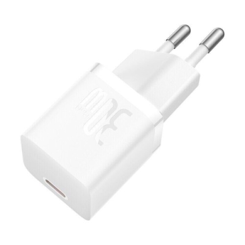 Зарядное устройство Baseus 1xUSB-C 30W GaN5 white (CCGN070502)