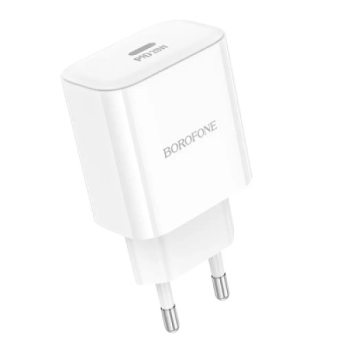 Зарядное устройство BOROFONE 1xUSB-C PD20W BA81A white (6941991108181)