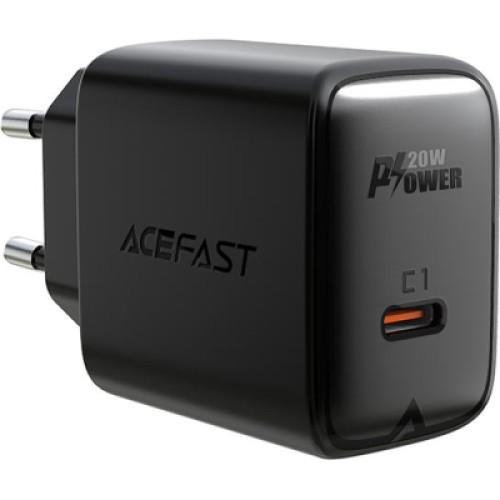 Зарядное устройство Acefast 1xUSB-C PD20W A1 black (6974316280033)