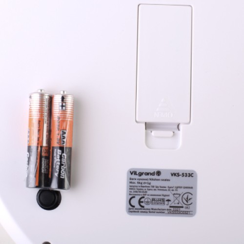 Весы кухонные Vilgrand VKS-533C red