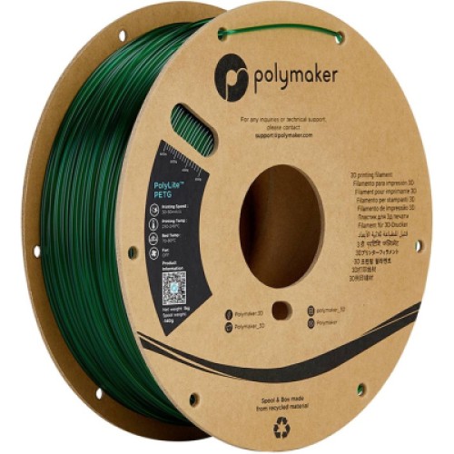 Пластик для 3D-принтера Polymaker PETG 1,75mm 1kg TRANSLUCENT GREEN (PB01033)