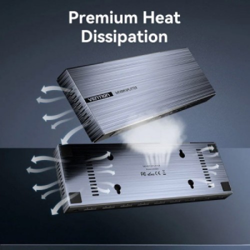 Сплиттер Vention HDMI 1.4 UHD 4K 30Hz 3D, HDCP 1x8 ports (AKQB0-EU)