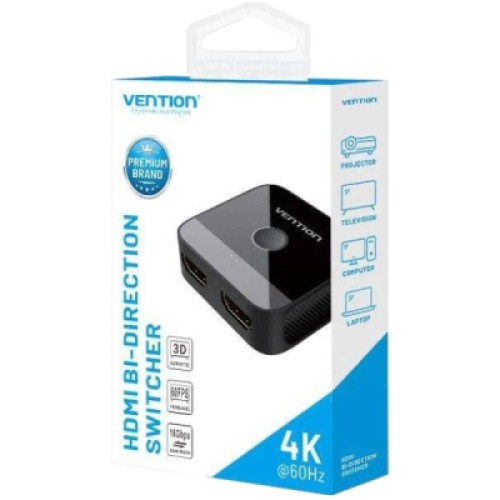 Сплиттер Vention HDMI 2.0 UHD 4K 60Hz 3D, HDCP,1080P перемикач двонаправлений (AKOB0)