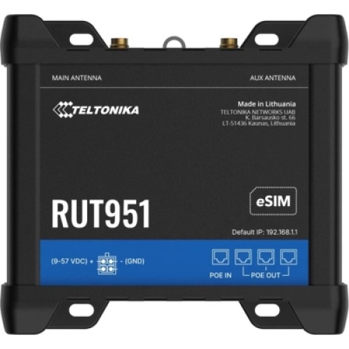 Маршрутизатор Teltonika RUT951 POE+ (RUT951B10J00) Маршрутизатор Teltonika RUT951 POE+ (RUT951B10J00)