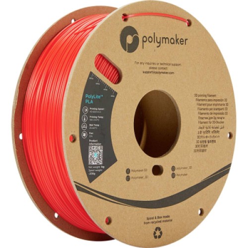 Пластик для 3D-принтера Polymaker PLA POLYLITE 1,75mm 1kg RED (PA02004)